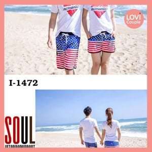 Áo Đôi Đi Biển Trái Tim i1472