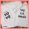 Áo Phông Đôi Đẹp In Chữ Sợ Vợ i2542