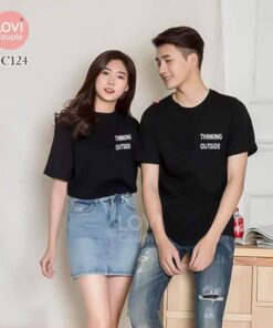 Áo Thun Cặp Đôi Huyện Ea H'leo, Đắk Lắk 6 Áo thun cặp Đen Trắng Shiba Inu DC119