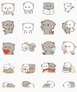 20 Áo thun Mèo MOCHI TRẮNG XÁM