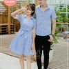 Áo Váy Đôi Xanh Thời Trang E318 2 E318 2