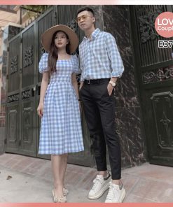 Áo Váy Cặp Đôi Caro Dễ Thương - E375