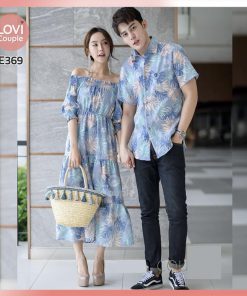 Áo Váy Đôi Xanh Đi Biển E369