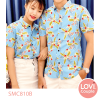 Sơ mi cặp đi biển hoa lá SMC803