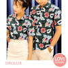 Sơ mi cặp đi biển hoa lá SMC803