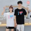 Áo Thun Cặp Unisex Tay Ngắn I Love Him Her DC665 3 Dc665 Áo Thun Cặp Unisex Tay Ngắn I Love Him Her DC665