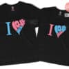 Áo Thun Cặp Unisex Tay Ngắn I Love Him Her DC665 2 Dc665 Áo Thun Cặp Unisex Tay Ngắn I Love Him Her DC665