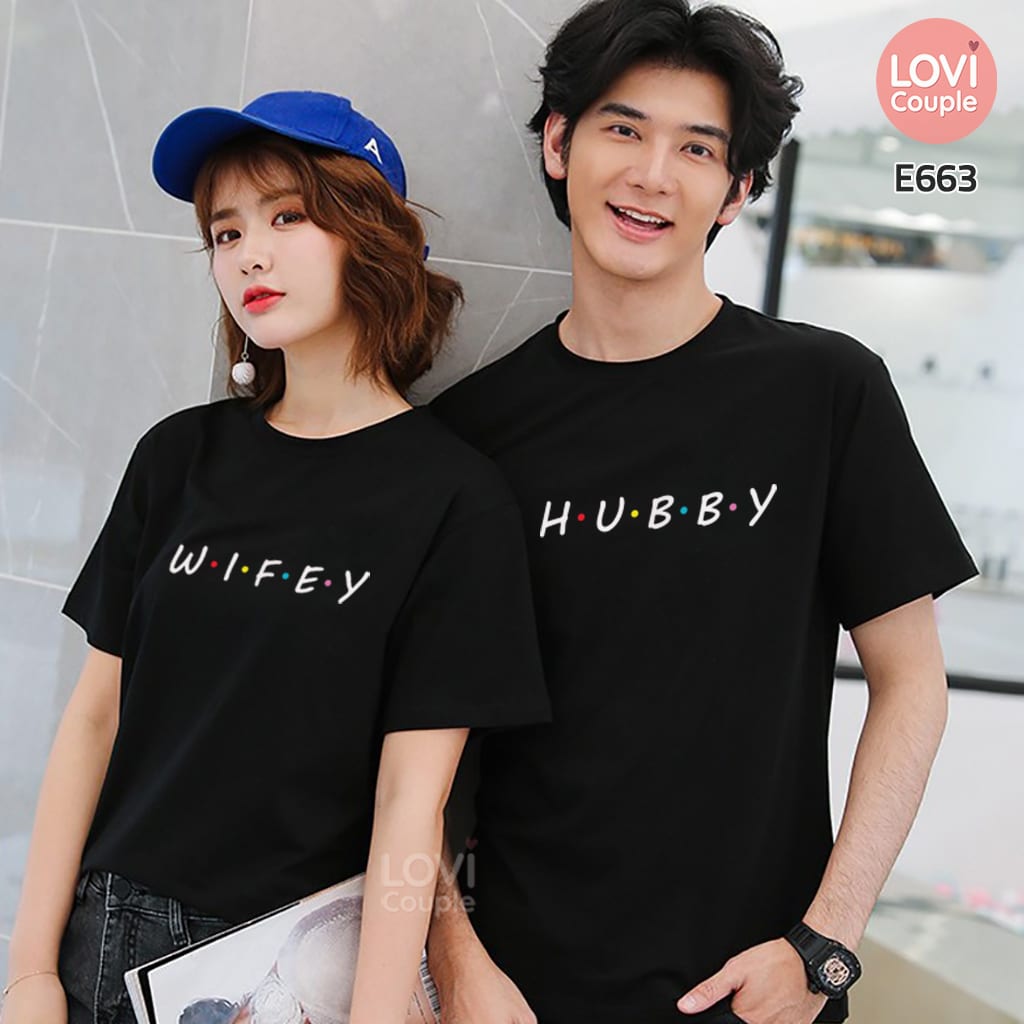 Áo Thun Đôi Tình Nhân Hubby Wifey DC663 8 ao thun doi tinh nhan hubby wifey dc663 1