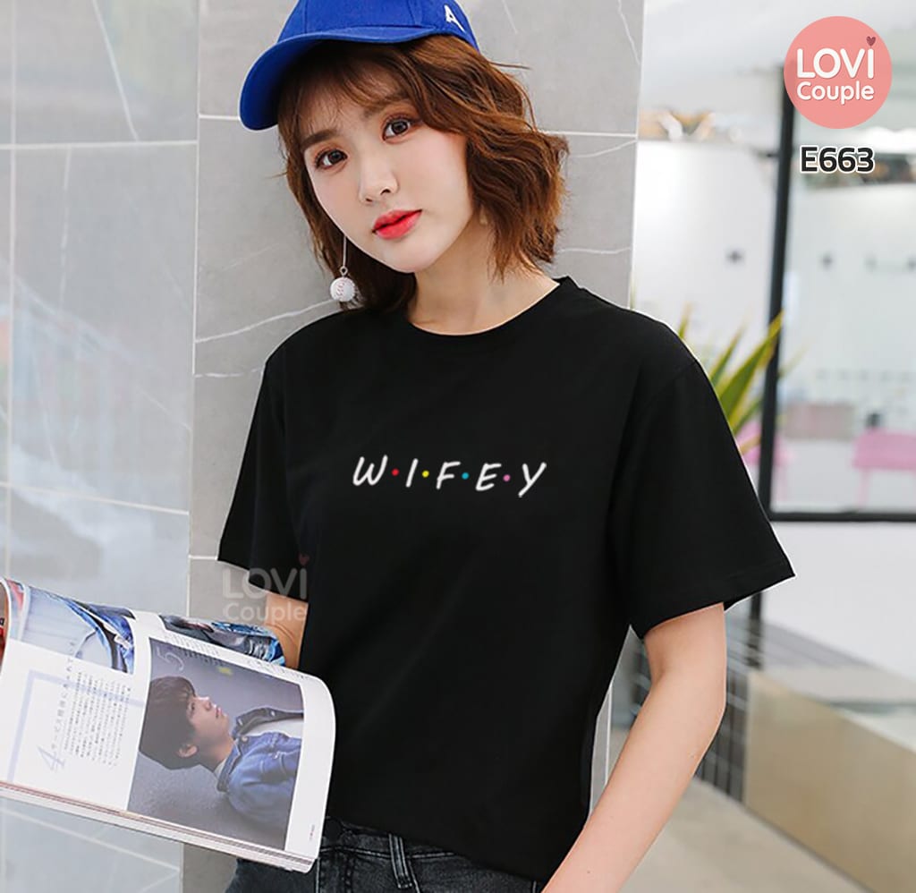 Áo Thun Đôi Tình Nhân Hubby Wifey DC663 9 ao thun doi tinh nhan hubby wifey dc663 2