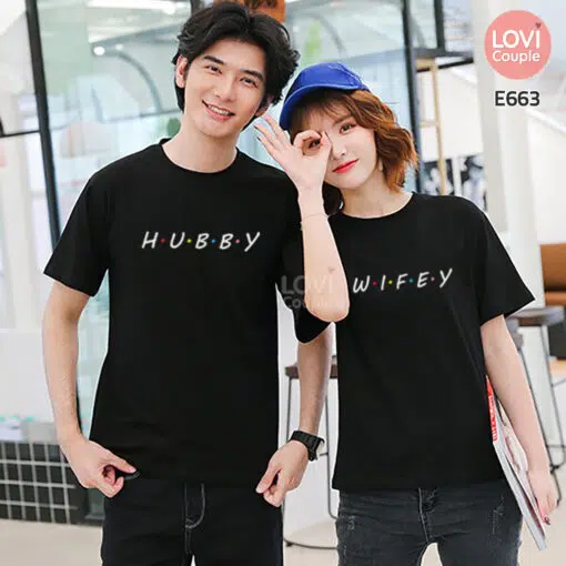 Ao Thun Doi Tinh Nhan Hubby Wifey Dc663