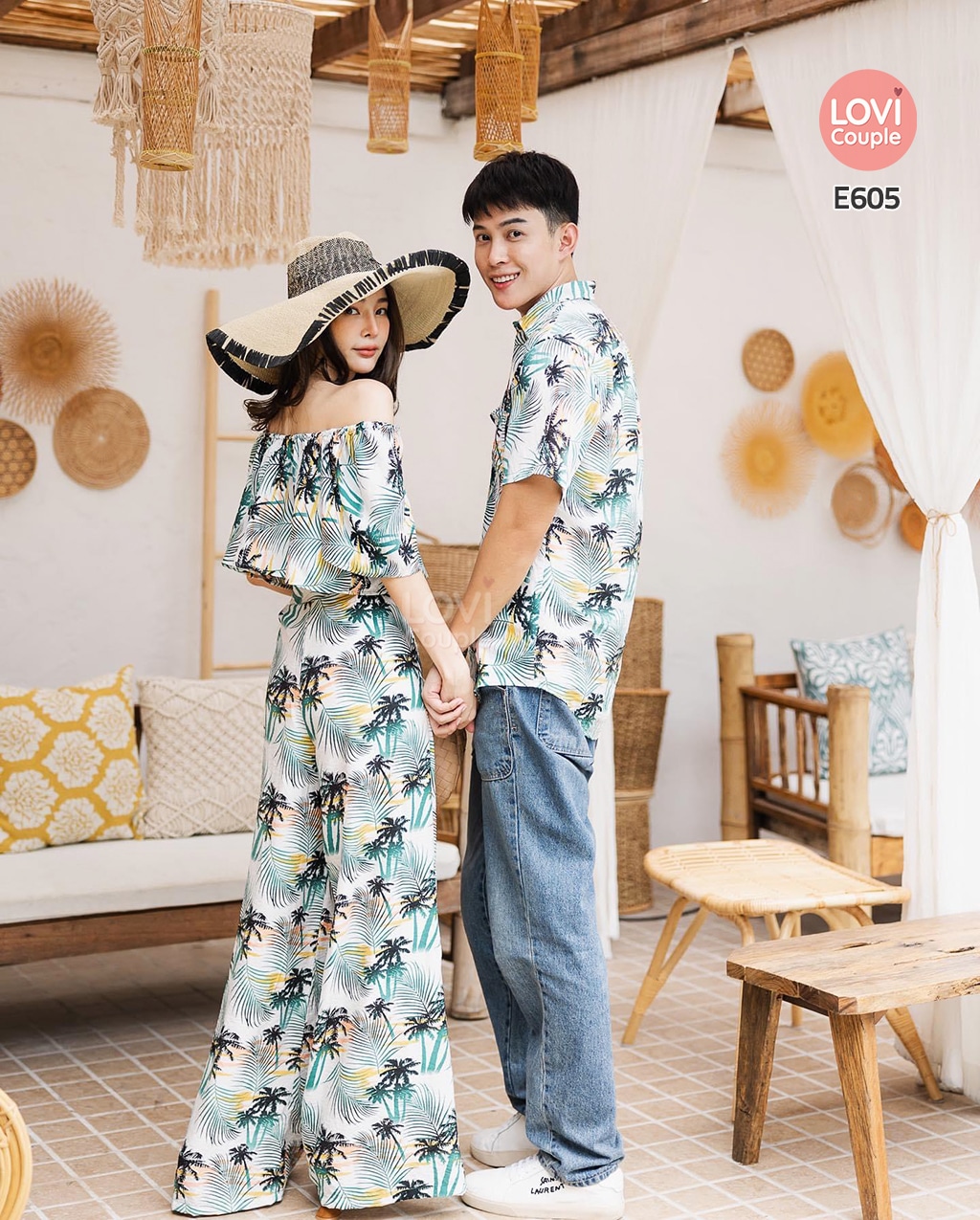 Áo Váy Đôi Đi Biển Chụp Ảnh Đẹp E605 5 ao vay doi di bien chup anh dep e605 1