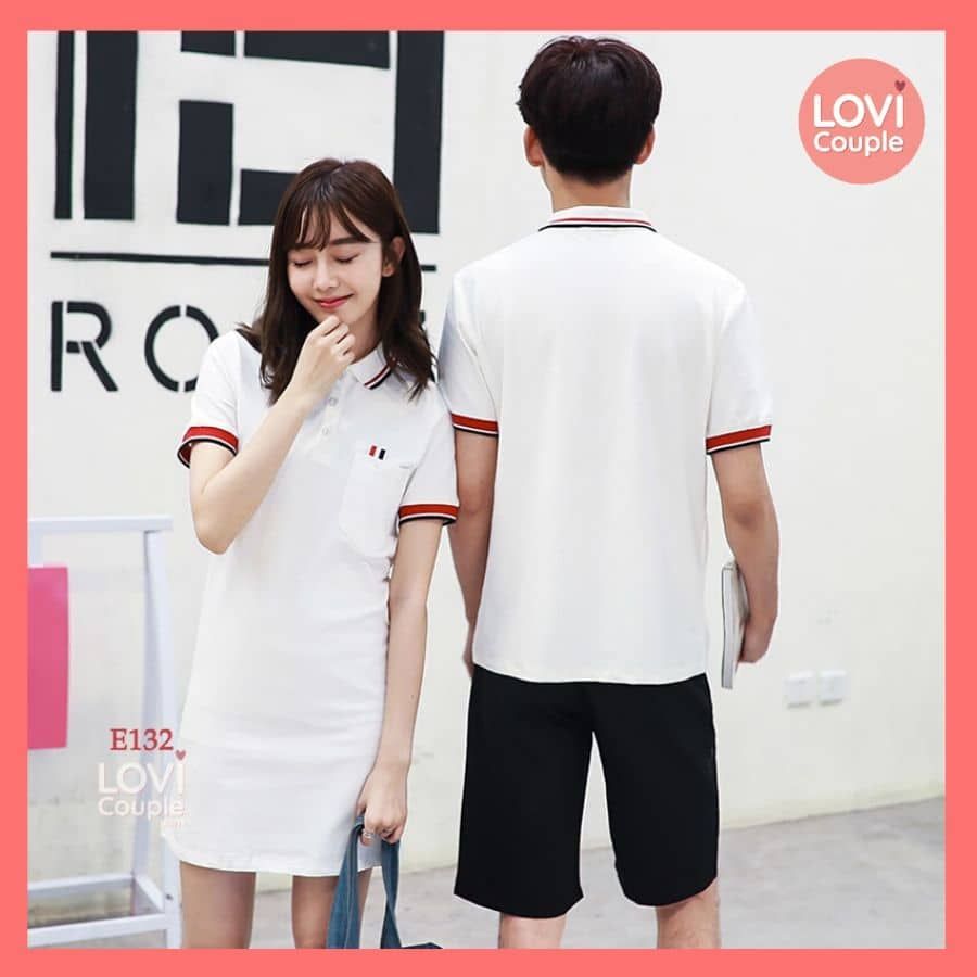 Đồ Đôi Váy Trắng Viền Cổ E132 4 do doi vay trang vien co e132 2