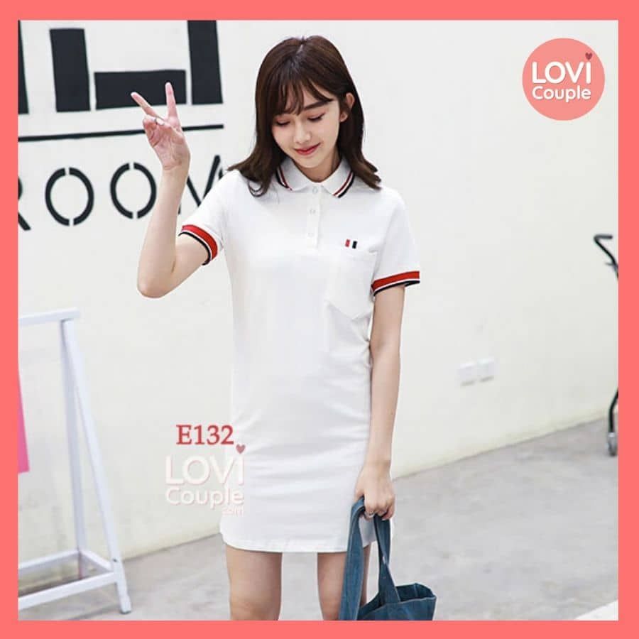 Đồ Đôi Váy Trắng Viền Cổ E132 5 do doi vay trang vien co e132 3