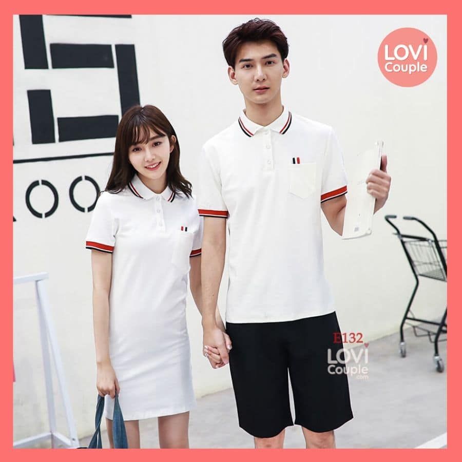Đồ Đôi Váy Trắng Viền Cổ E132 2 do doi vay trang vien co e132