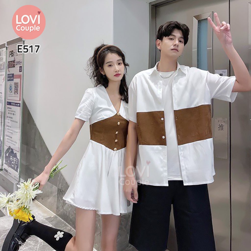 Đồ đôi nam nữ set váy áo đôi thiết kế phong cách Hàn Quốc  Shopee Việt Nam